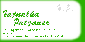 hajnalka patzauer business card